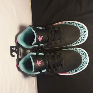 And 1 Size 4 shoes blue, black, and pink